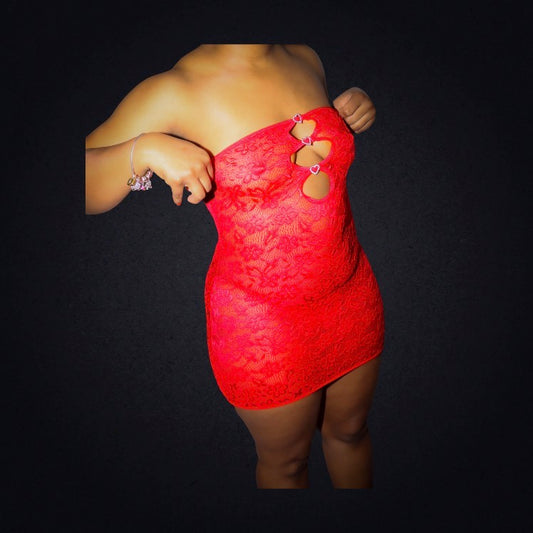 Sexy Red Strapless Dress